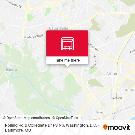 Rolling Rd & Collegiate Dr FS Nb map