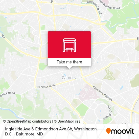 Ingleside Ave & Edmondson Ave Sb map