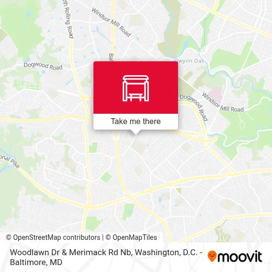 Woodlawn Dr & Merimack Rd Nb map