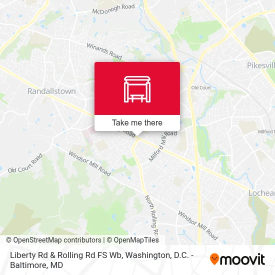 Liberty Rd & Rolling Rd FS Wb map