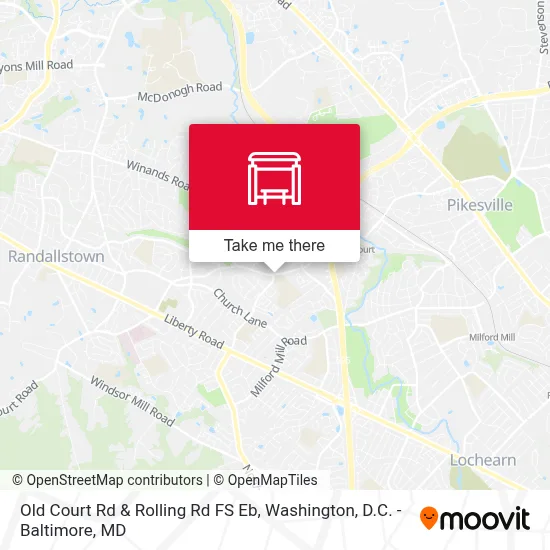 Old Court Rd & Rolling Rd FS Eb map