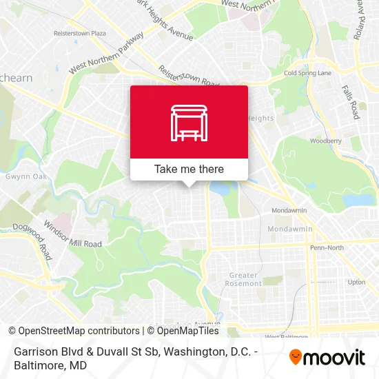 Garrison Blvd & Duvall St Sb map