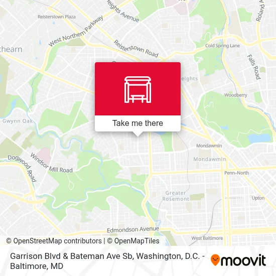 Garrison Blvd & Bateman Ave Sb map