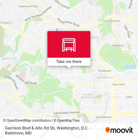 Garrison Blvd & Alto Rd Sb map