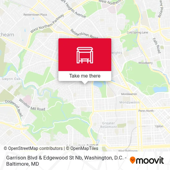 Garrison Blvd & Edgewood St Nb map