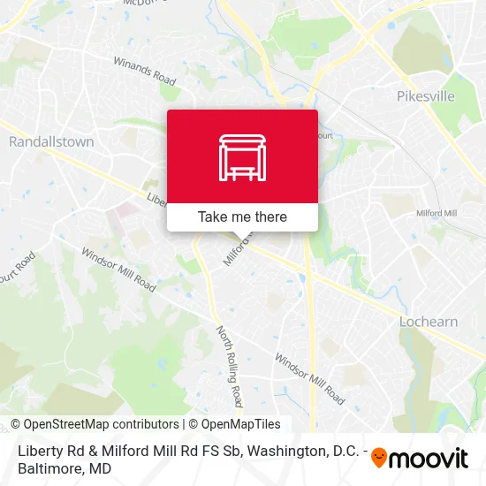 Liberty Rd & Milford Mill Rd FS Sb map
