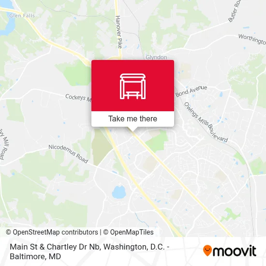 Main St & Chartley Dr Nb map