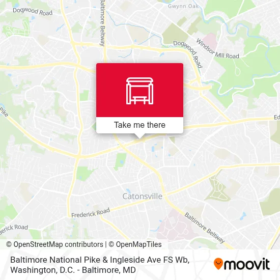 Baltimore National Pike & Ingleside Ave FS Wb map