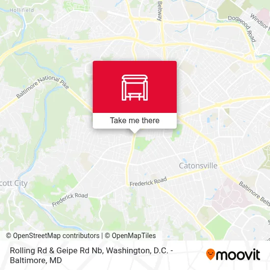 Rolling Rd & Geipe Rd Nb map