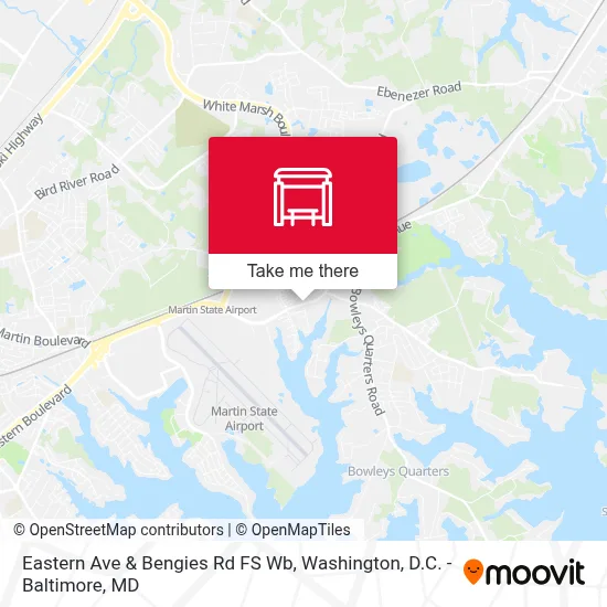 Eastern Ave & Bengies Rd FS Wb map