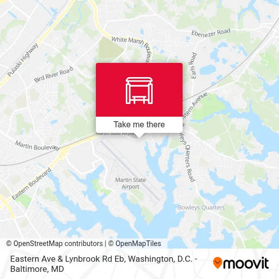 Eastern Ave & Lynbrook Rd Eb map