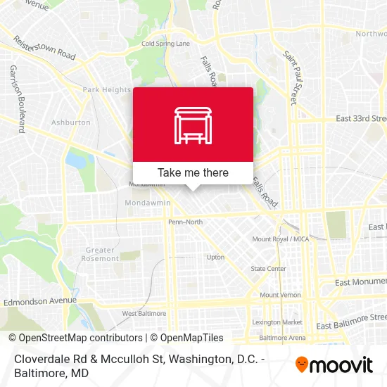 Cloverdale Rd & Mcculloh St map