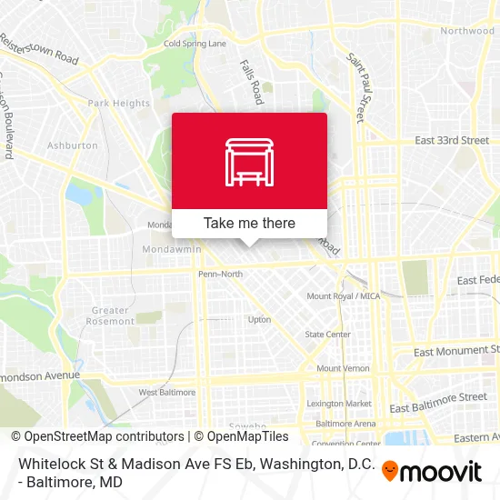 Whitelock St & Madison Ave FS Eb map