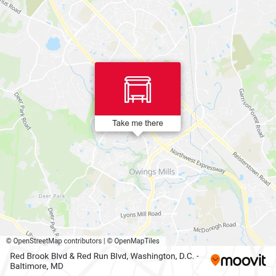 Red Brook Blvd & Red Run Blvd map