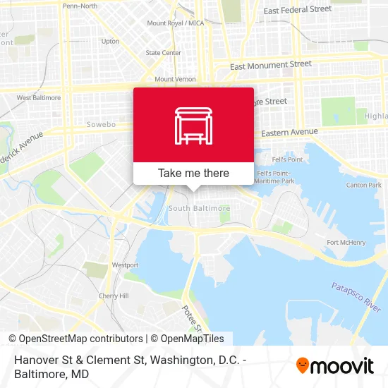 Hanover St & Clement St map