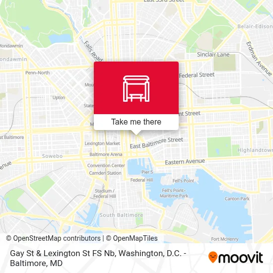 Gay St & Lexington St FS Nb map
