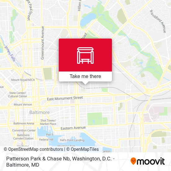 Patterson Park & Chase Nb map