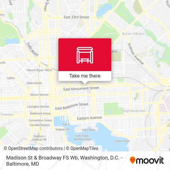 Madison St & Broadway FS Wb map