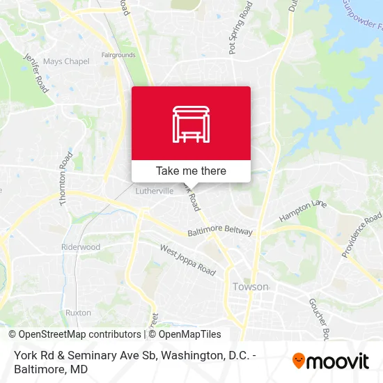 York Rd & Seminary Ave Sb map