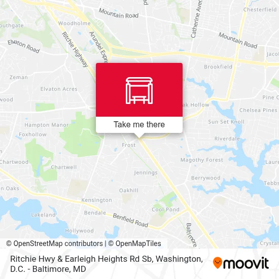 Ritchie Hwy & Earleigh Heights Rd Sb map