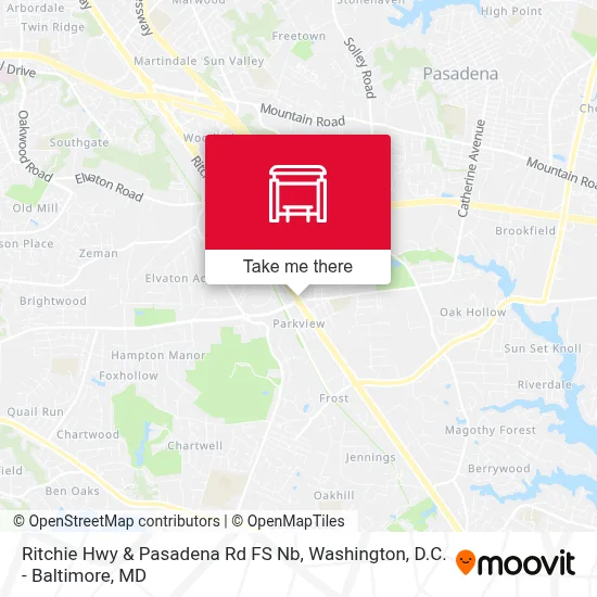 Ritchie Hwy & Pasadena Rd FS Nb map