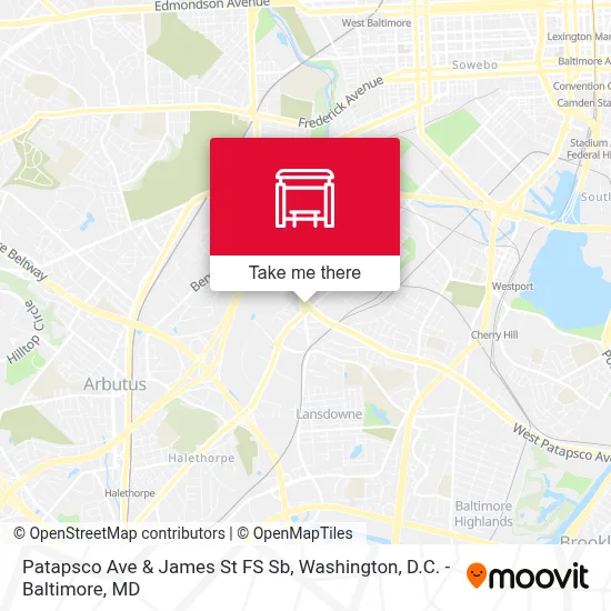 Patapsco Ave & James St FS Sb map