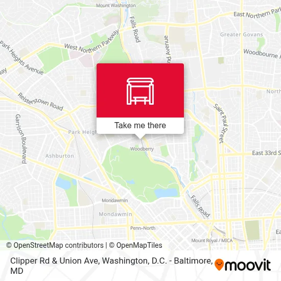 Clipper Rd & Union Ave map