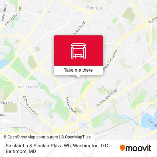 Sinclair Ln & Sinclair Plaza Wb map