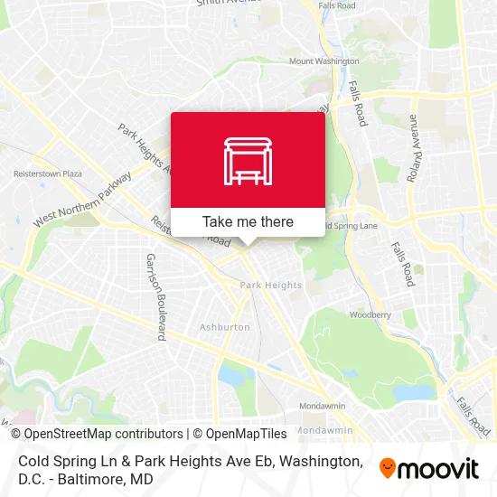 Cold Spring Ln & Park Heights Ave Eb map