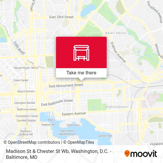 Madison St & Chester St Wb map