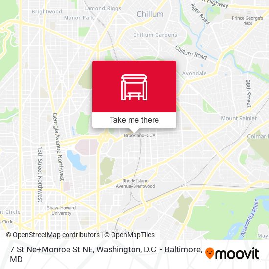 7 St Ne+Monroe St NE map