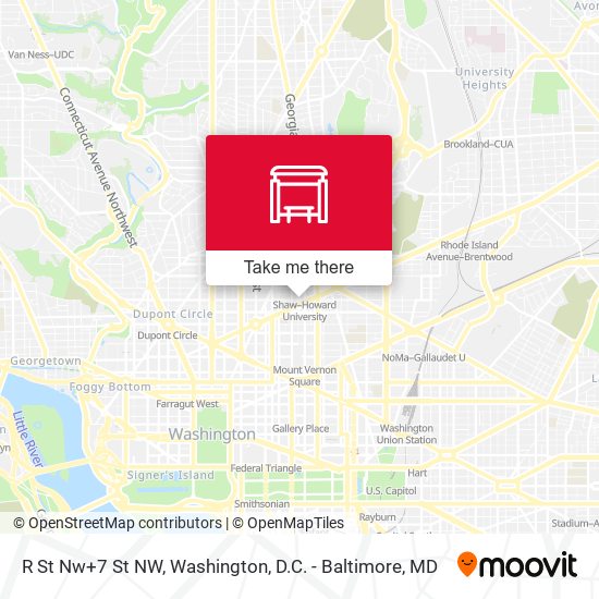 R St Nw+7 St NW map