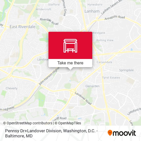 Pennsy Dr+Landover Division map