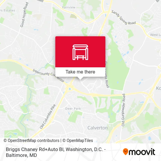 Briggs Chaney Rd+Auto Bl map