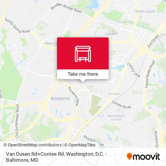 Van Dusen Rd+Contee Rd map