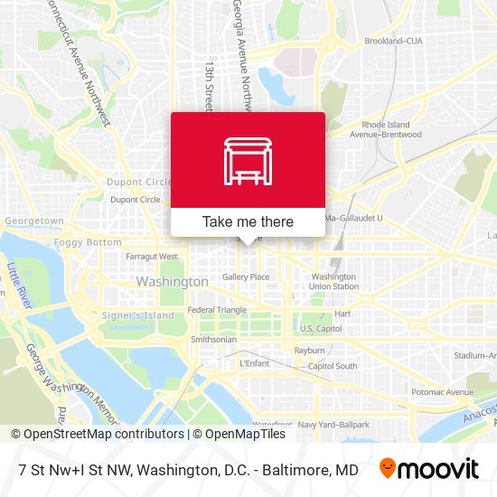 Mapa de 7 St Nw+I St NW