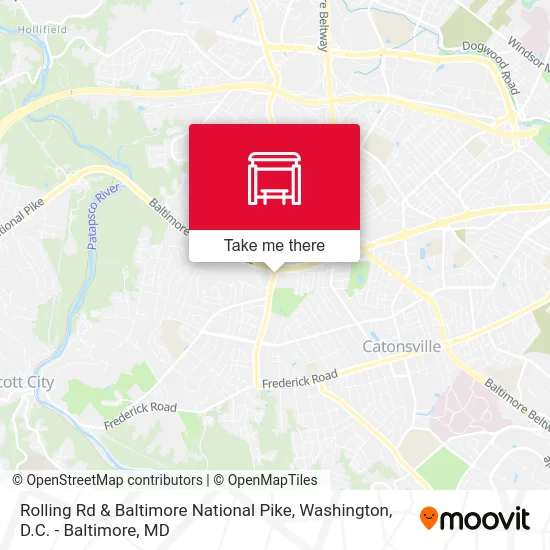 Rolling Rd & Baltimore National Pike map