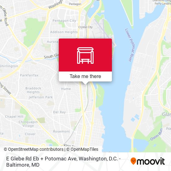 Mapa de E Glebe Rd Eb + Potomac Ave