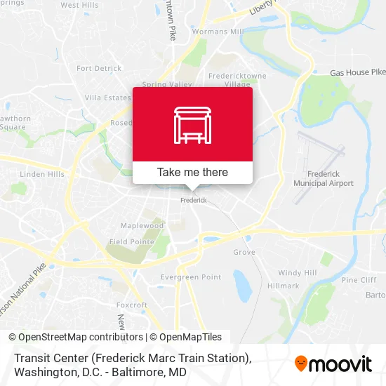 Transit Center (Frederick Marc Train Station) map