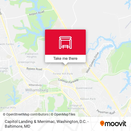Capitol Landing & Merrimac map