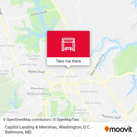 Capitol Landing & Merrimac map