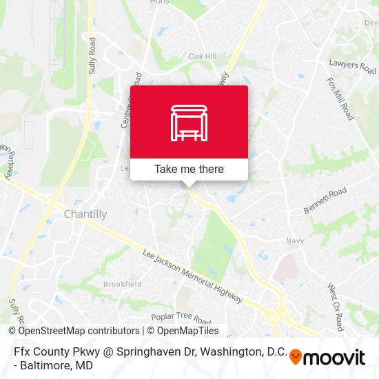 Ffx County Pkwy @ Springhaven Dr map