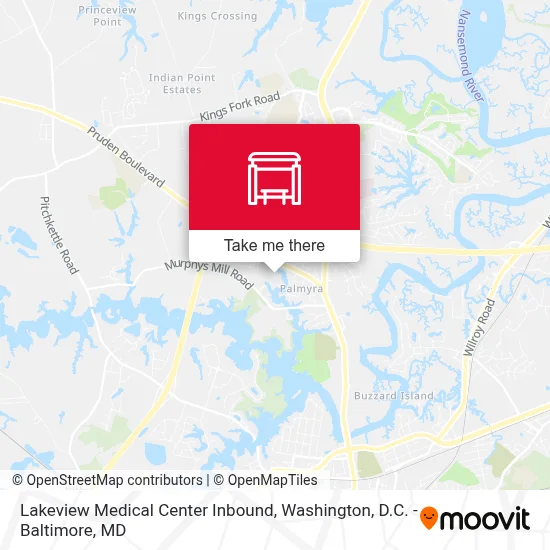 Lakeview Medical Center Inbound map