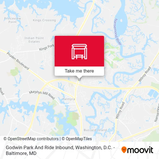 Godwin Park And Ride Inbound map