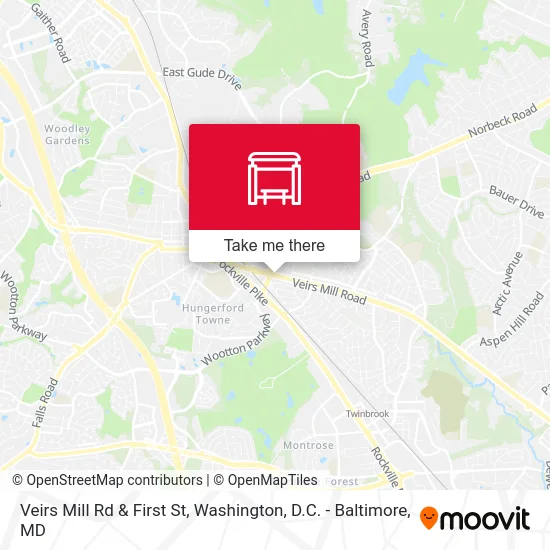 Veirs Mill Rd & First St map