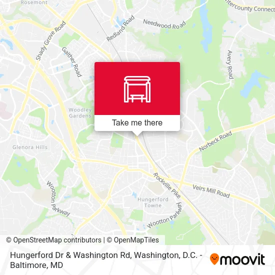 Hungerford Dr & Washington Rd map