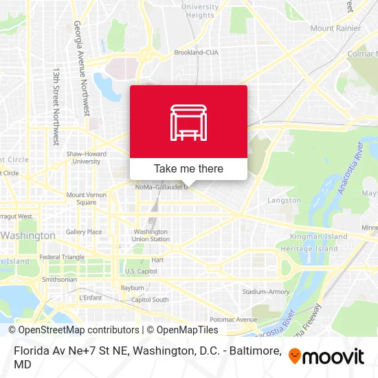 Florida Av Ne+7 St NE map