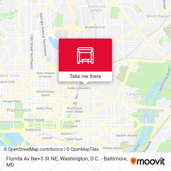 Florida Av Ne+5 St NE map