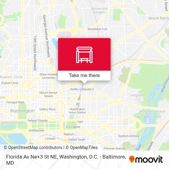 Florida Av Ne+3 St NE map