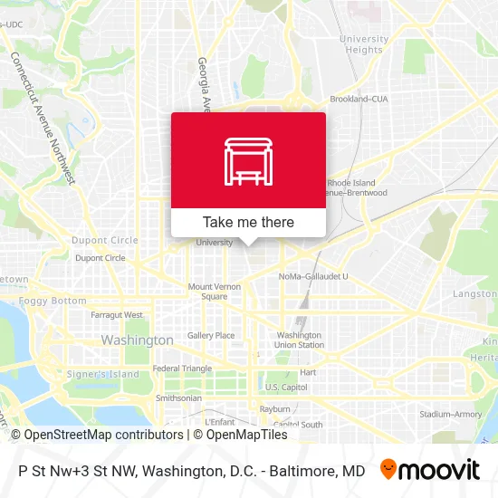 P St Nw+3 St NW map
